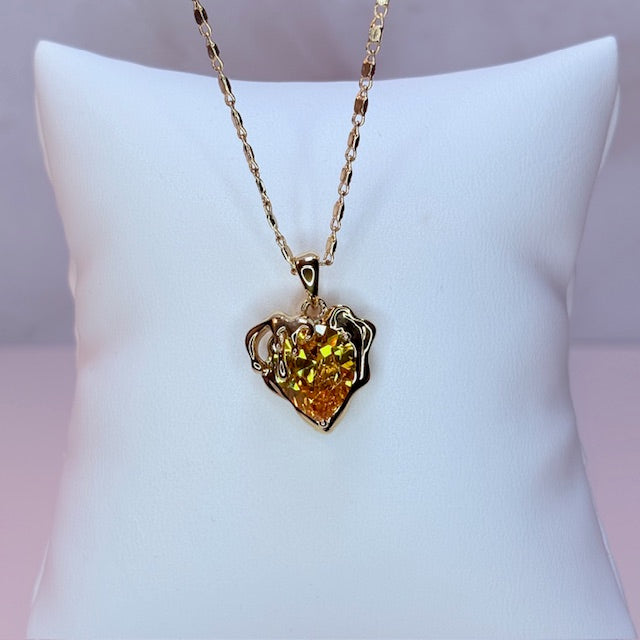 melted heart necklace