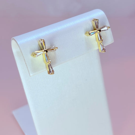mimi cross earrings