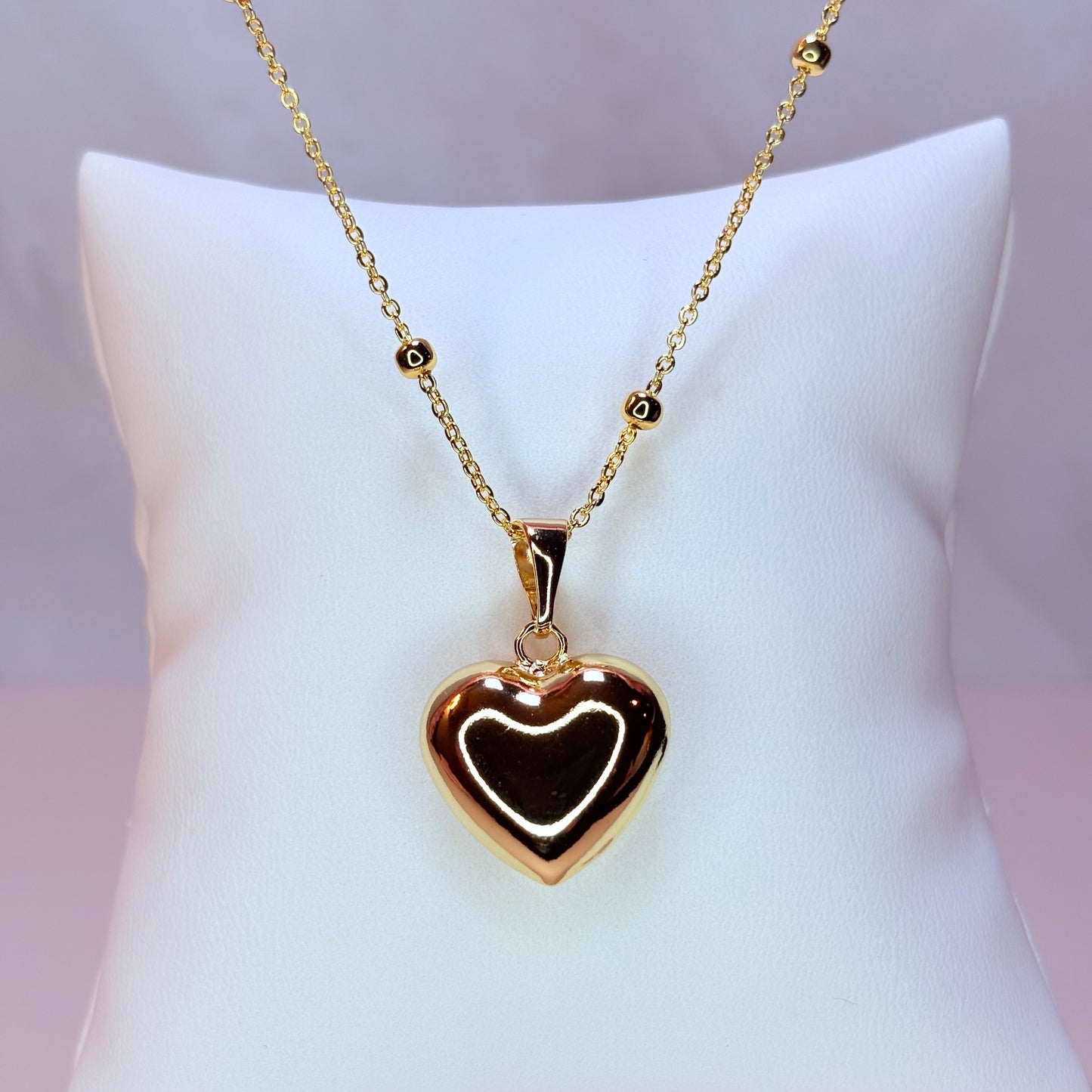 mini cloud heart necklace