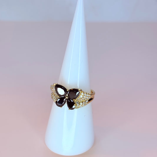 onyx butterfly ring