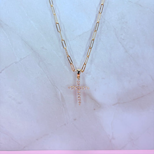 petite cross necklace