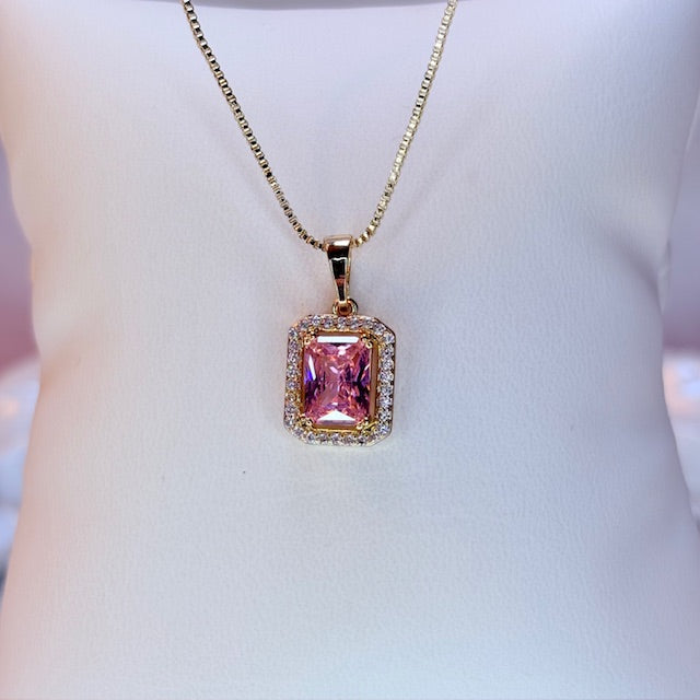 pink diamond necklace