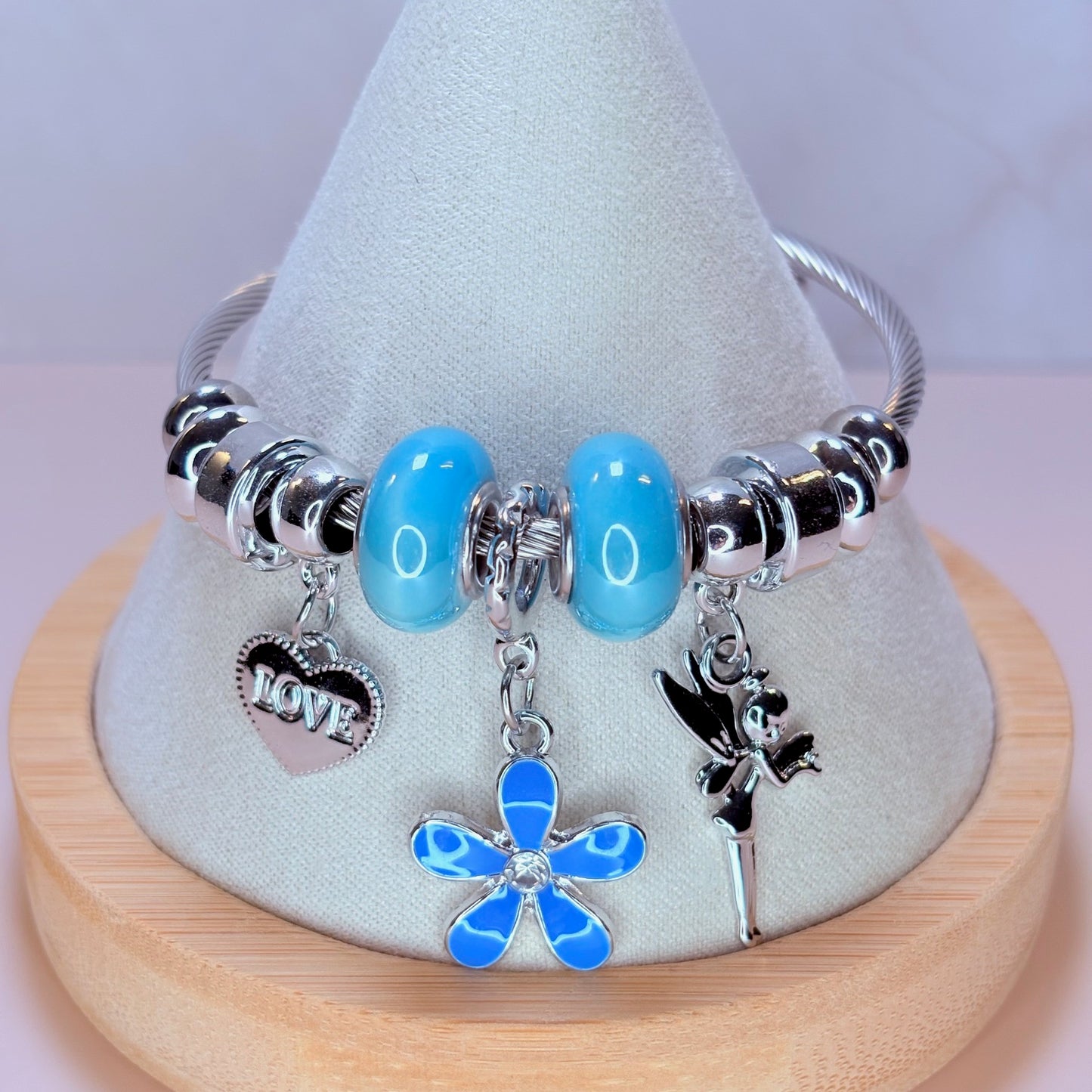 pixie & flower love charm bangle