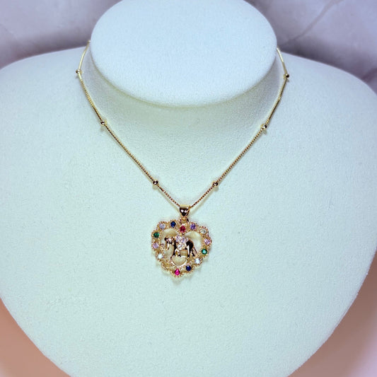 romi heart with elephant necklace