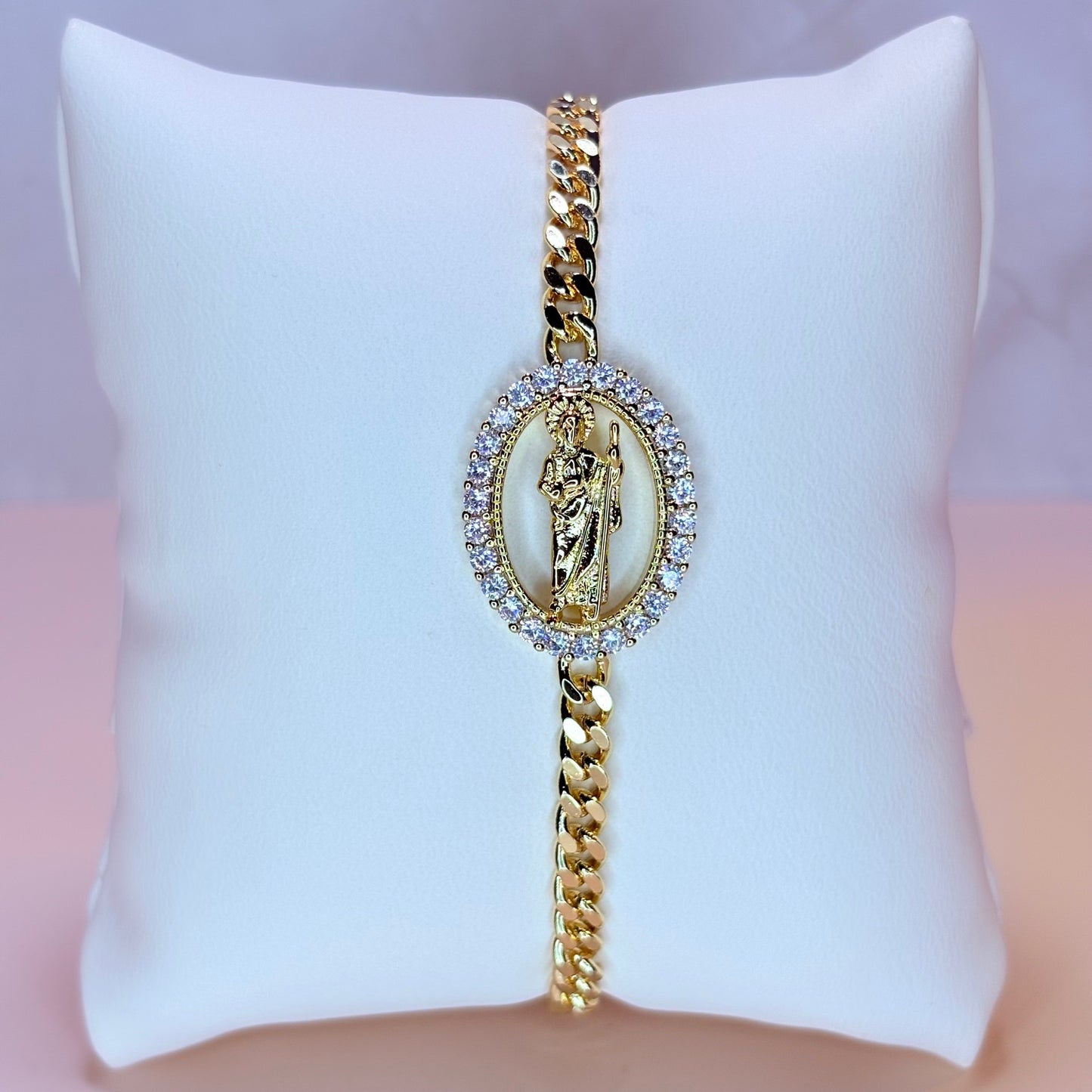 san judas cuban link bracelet