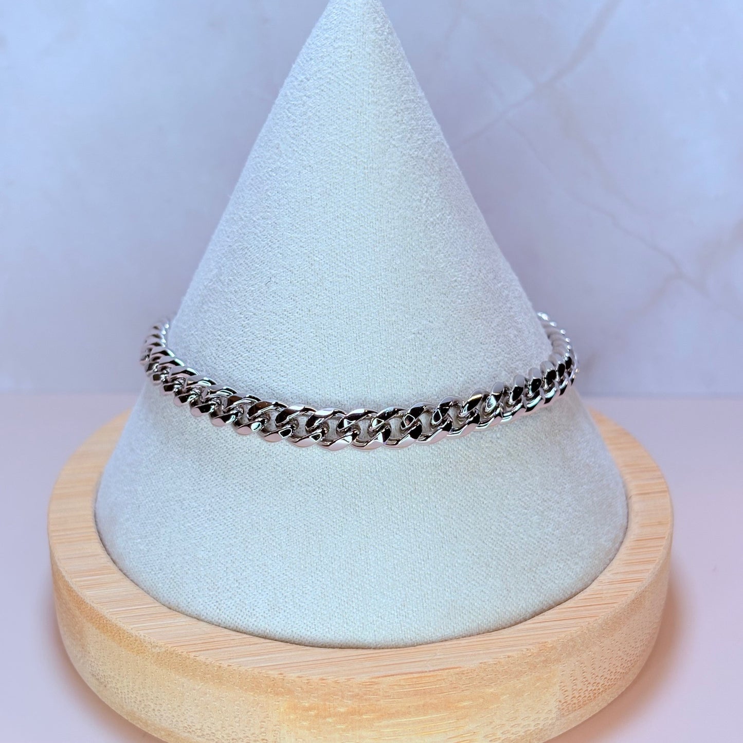 sidney cuban link bracelet silver