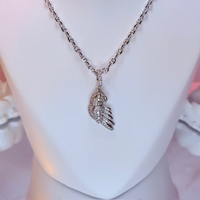 silver kawena bird necklace
