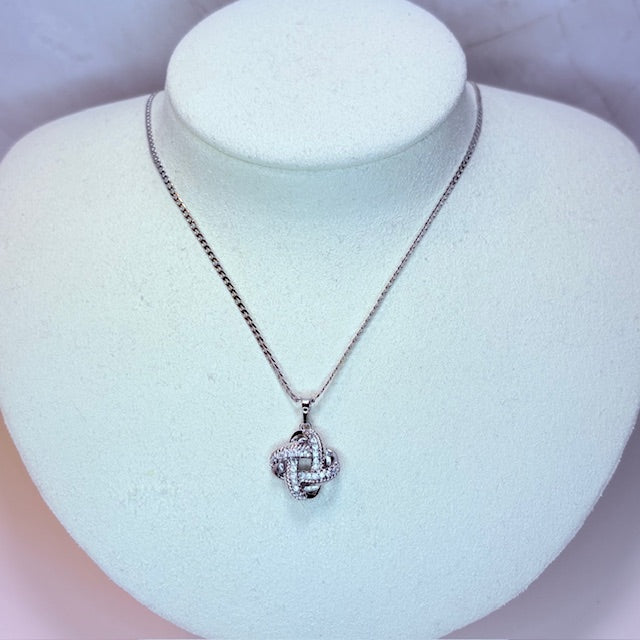 silver knot necklace
