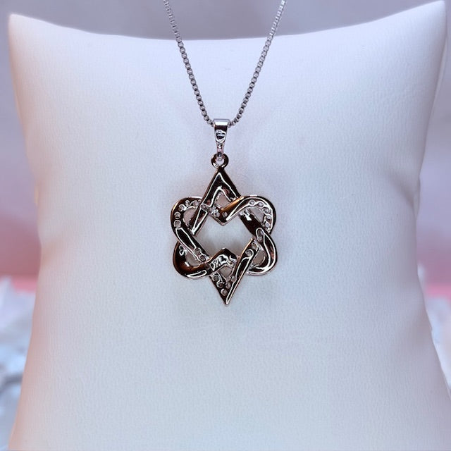 silver nohea love knot necklace