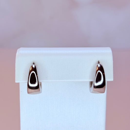 silver tiny chunky huggies