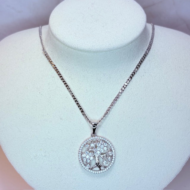 silver tree of eternity necklace