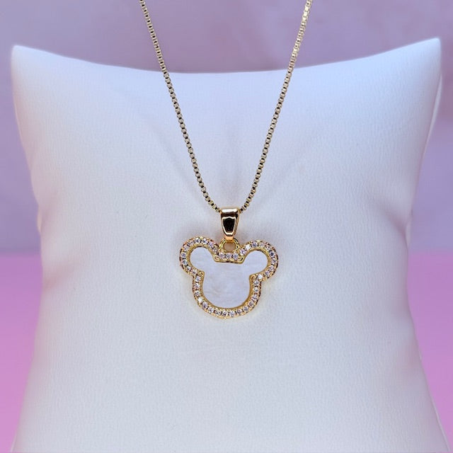 sparkle mouse necklace