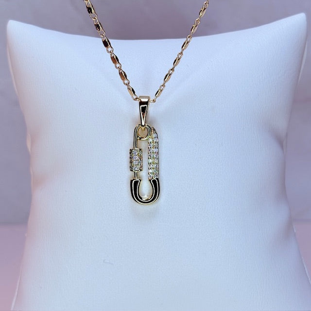 sparkly pretty pin necklace