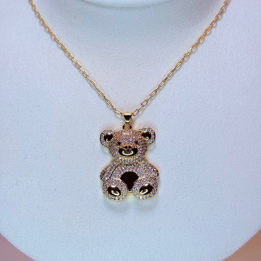 teddy bear necklace