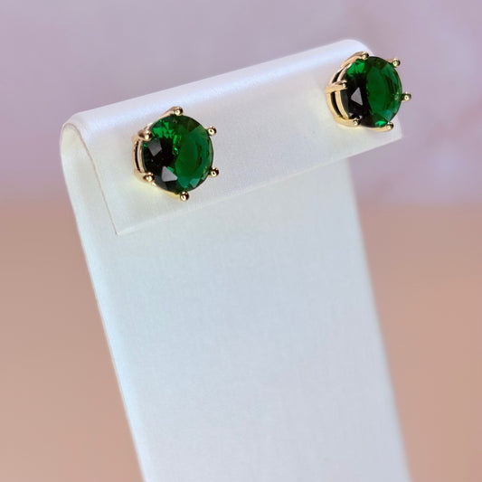 teo green stud earrings