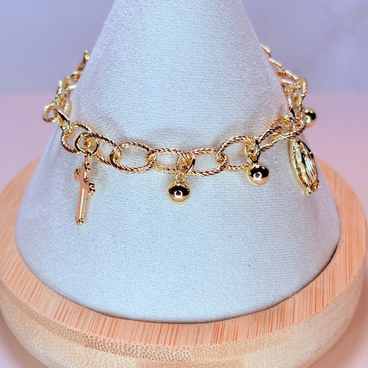 virgencita charm bracelet