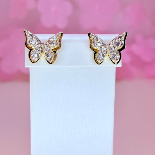 3D butterfly earrings