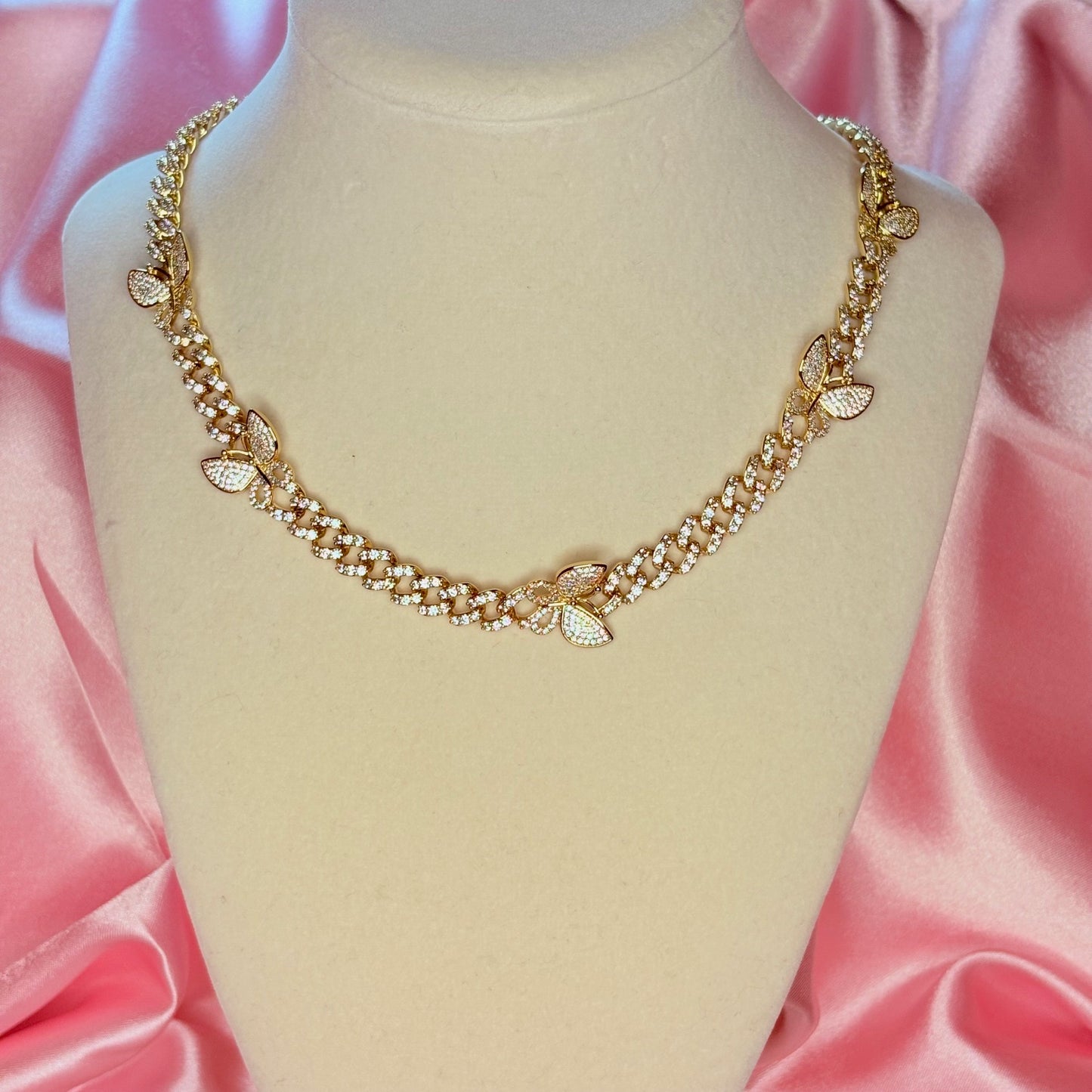 bling butterfly necklace
