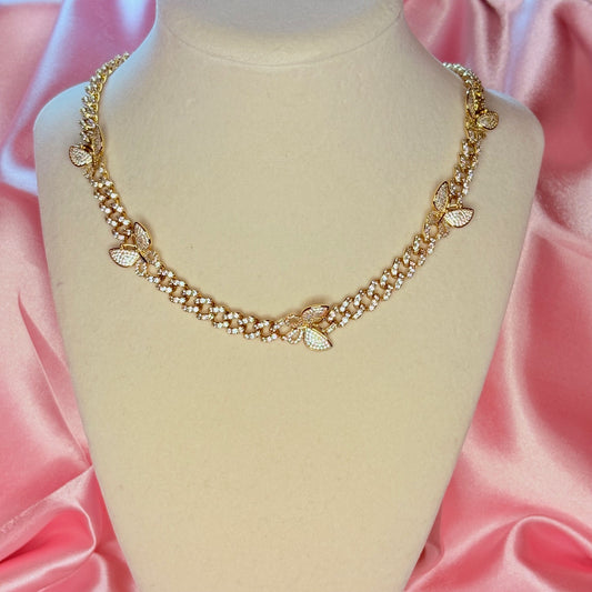 bling butterfly necklace