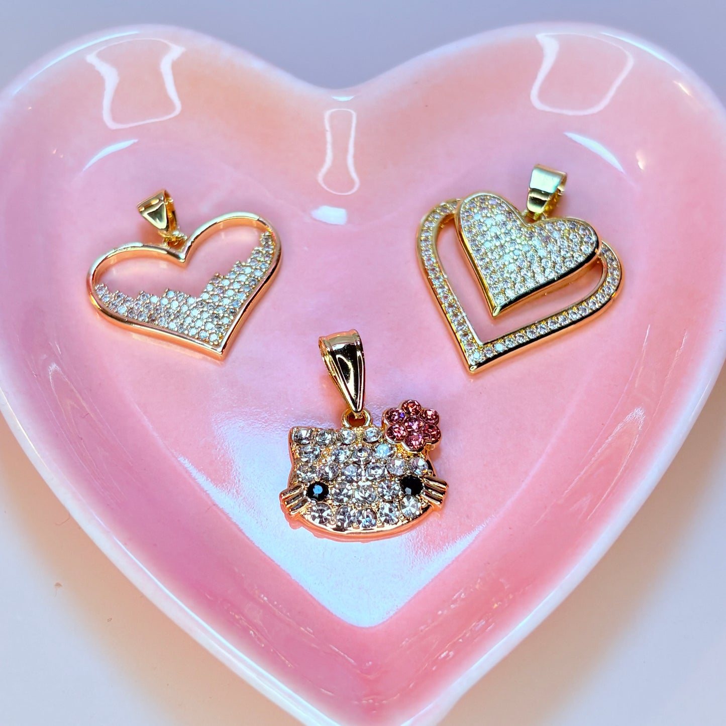 HK love pendant trio set