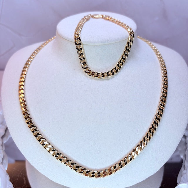 essential cuban chain & bracelet set