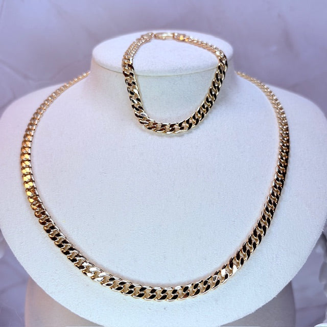 essential cuban chain & bracelet set