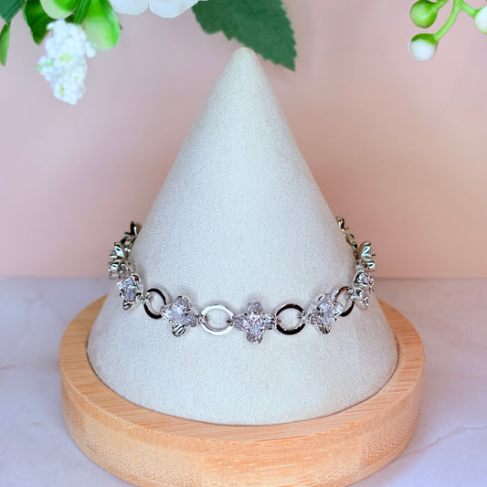 karter silver flower bracelet