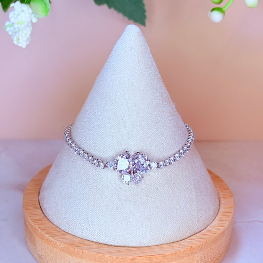 silver butterfly tennis bracelet