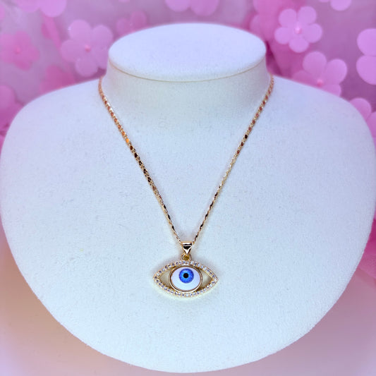 dreamy evil eye necklace
