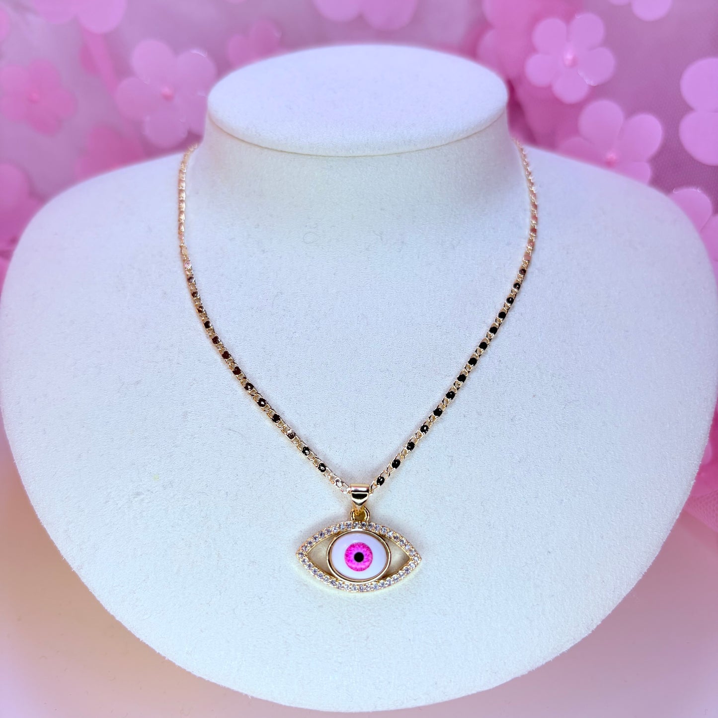 dreamy evil eye necklace