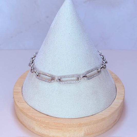 silver paperclip bracelet