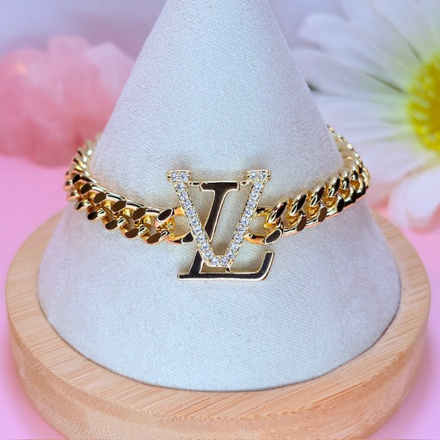 LV chunky cuban bracelet