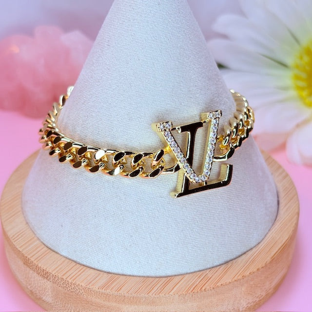LV chunky cuban bracelet