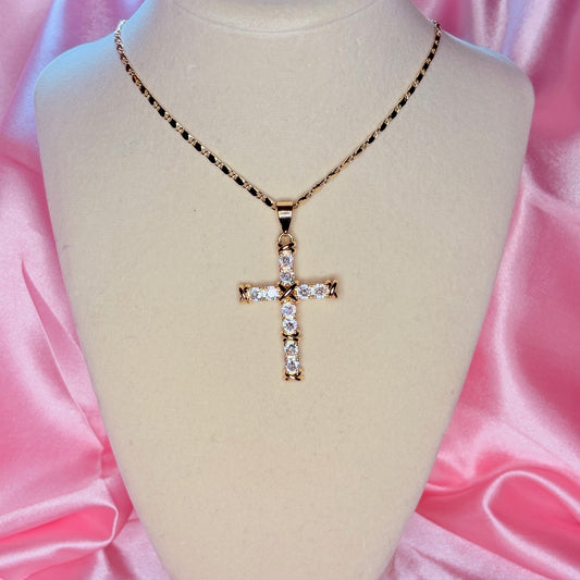 luxe cross necklace