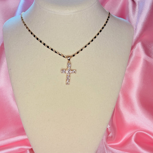 mini cross necklace