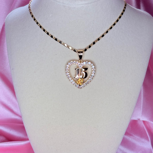 quince corazon necklace
