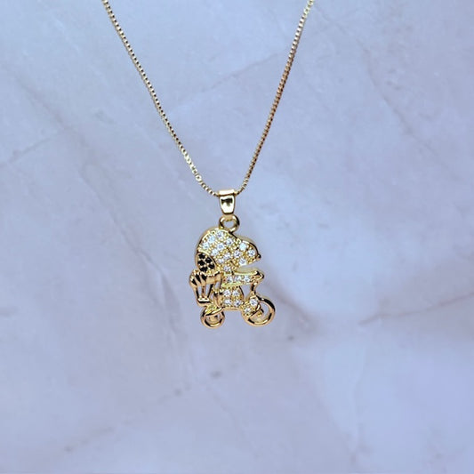 snoopy ride necklace