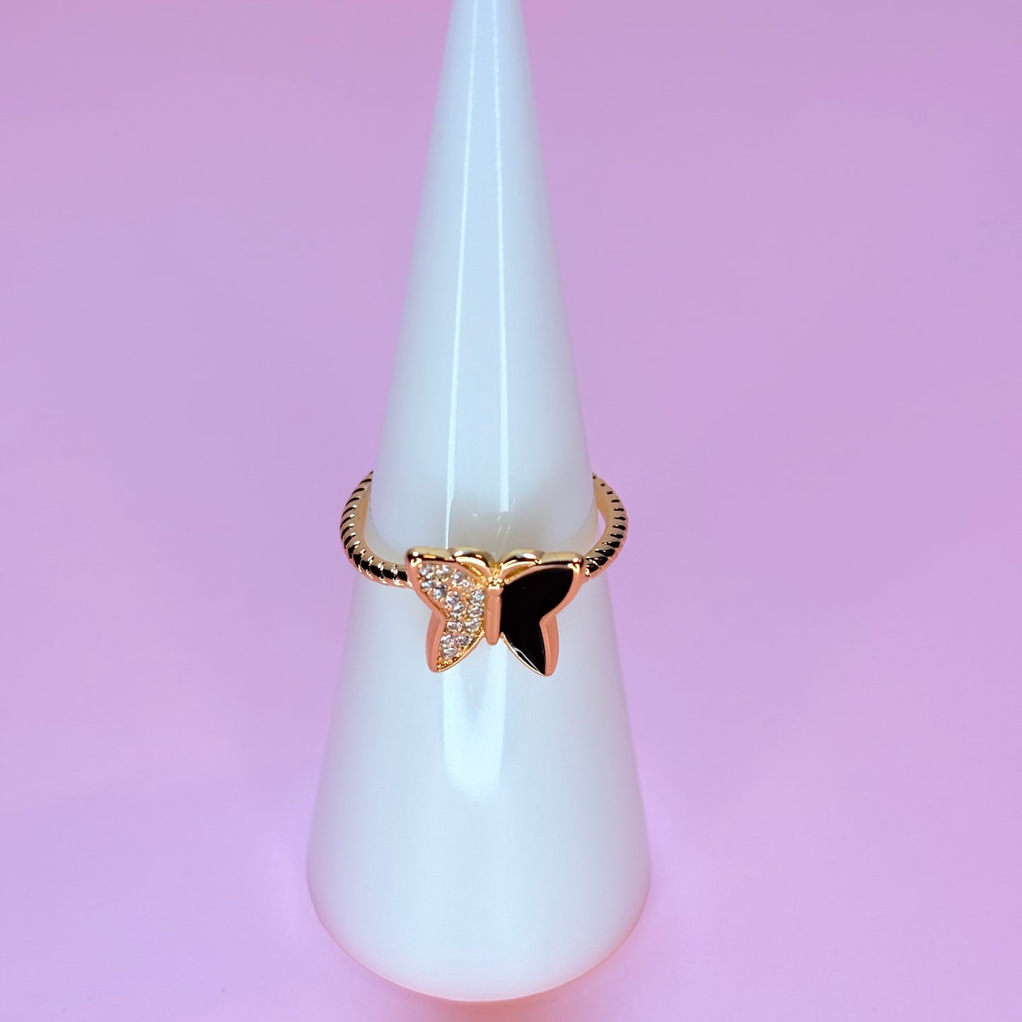adjustable butterfly ring