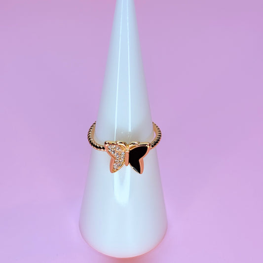 adjustable butterfly ring