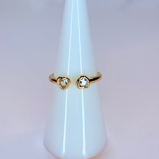adjustable tini heart ring