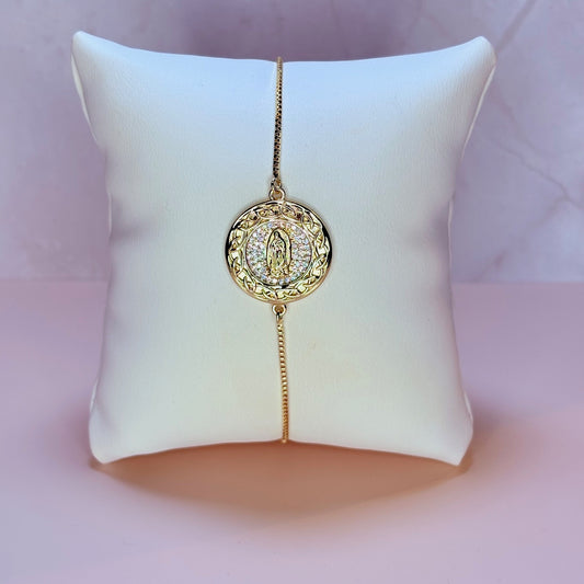 adjustable virgencita brillante bracelet