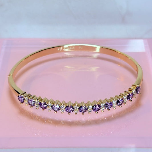 amethyst glow bangle