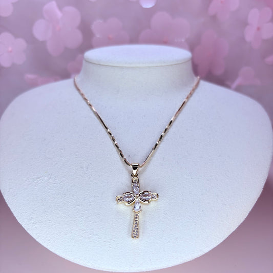amiri bow cross necklace