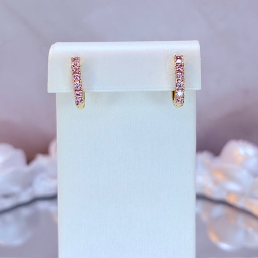 aura glow huggie earrings