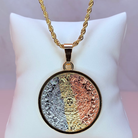 aztec medallion necklace