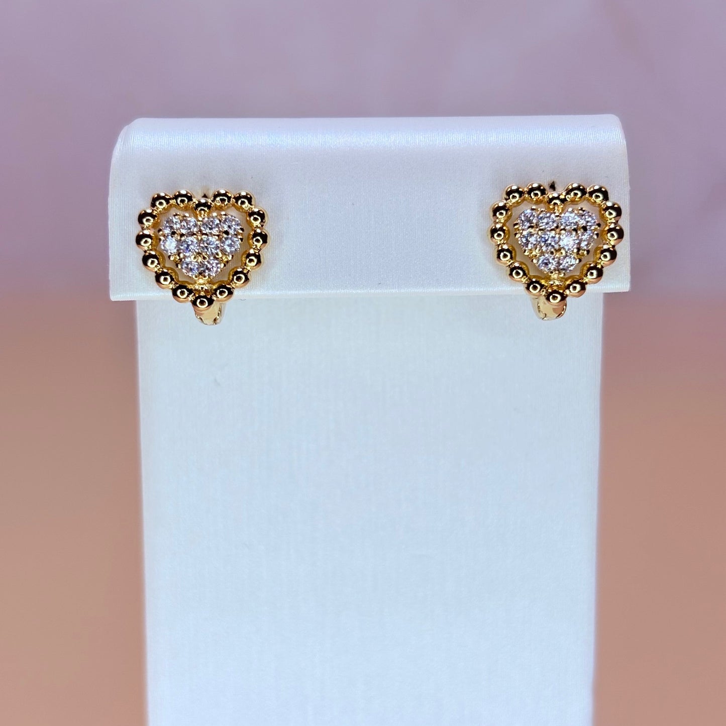 balin heart huggie earrings