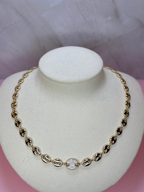 bean link necklace