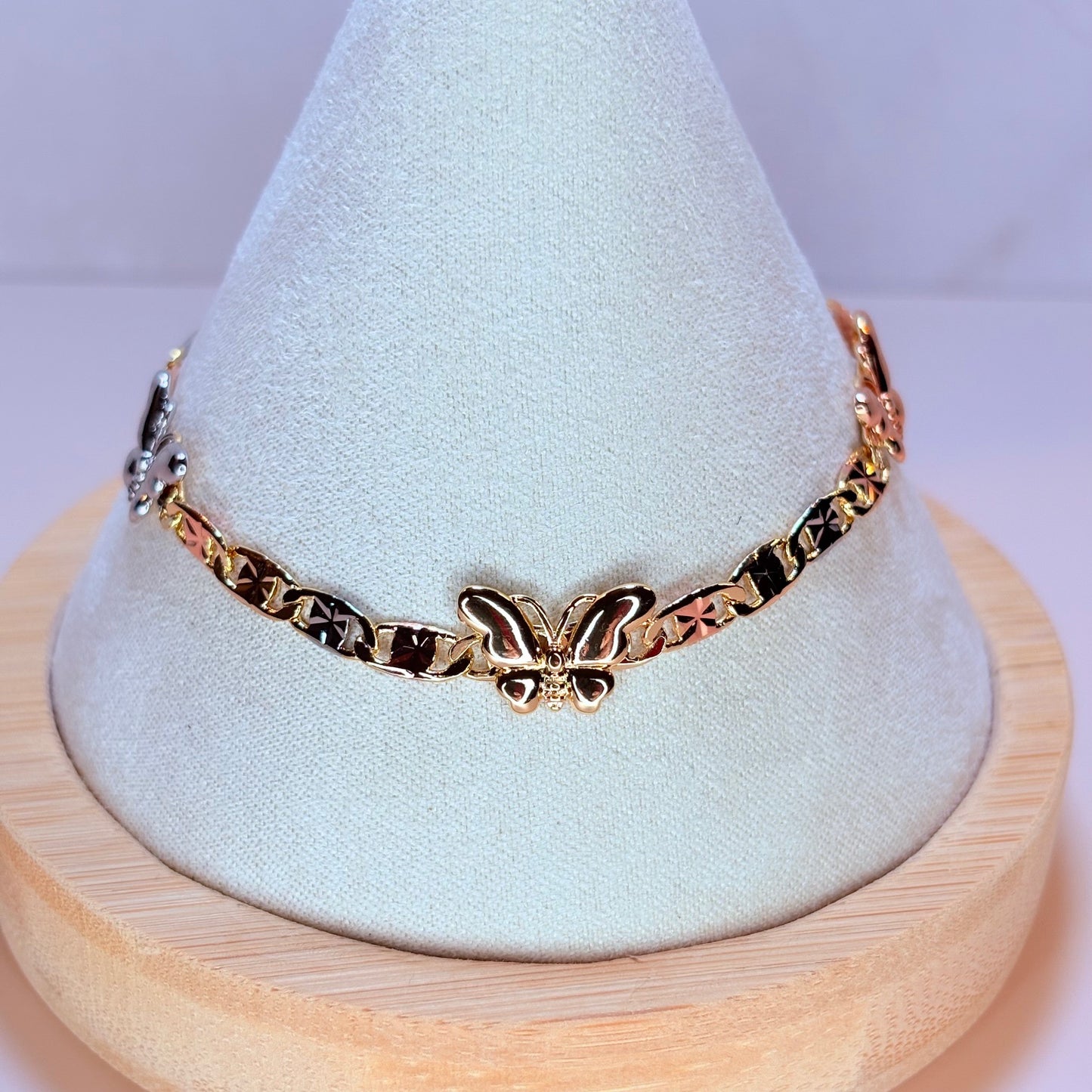 bibi multi color butterfly bracelet
