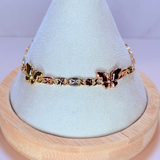 bibi multi color butterfly bracelet