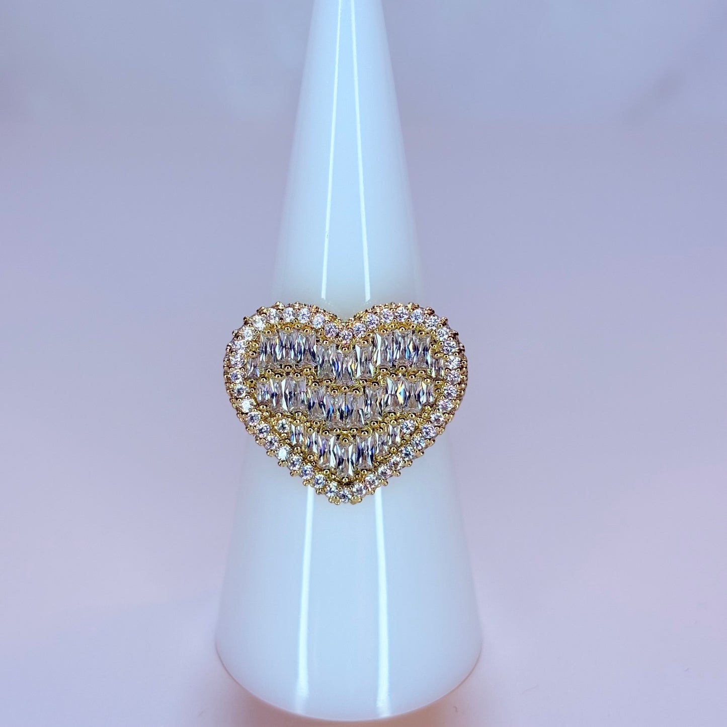 bling heart ring